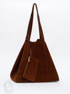 Сумка женская кожаная 1029M brown Polina&Eiterou  в Новосибирске