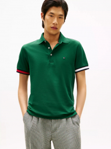 Slim Fit Flag Tipped Polo