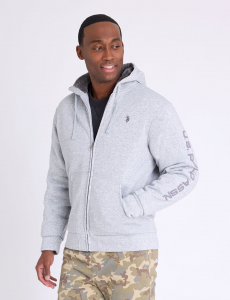FULL ZIP WORDMARK SHERPA HOODIE