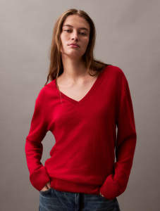 Extra Fine Merino Blend V-Neck Sweater