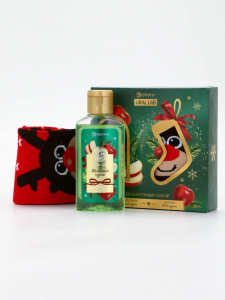 Подарочный набор новогодний «Ароматы праздника», гель для душа, яблоко, 100 мл и носки, URAL LAB