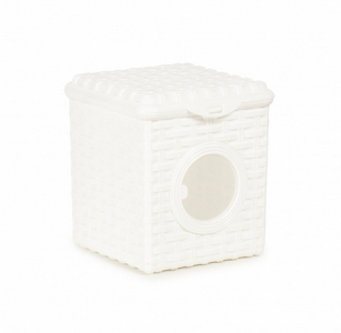 Контейнер для мелочей РОТАНГ белый 3л с иллюминатором