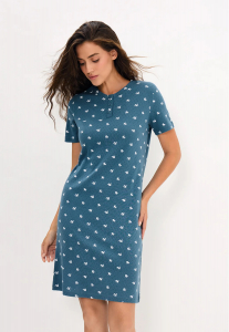 Omsa Сорочка OmD 0114D POINTELLE PRINT AW26 Сорочка ночная женская (кор.рукав), СО
