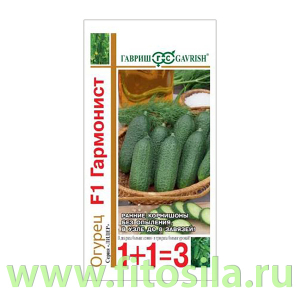 Огурец Гармонист F1 серия 1+1/20 шт. корнишон. автор. (семена для проращивания)