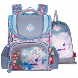 Ранец школьный Стандарт, раскладной, 35?22?12 см, Across 191, наполнение: мешок, серый ACR22-191-9