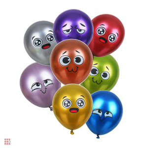 Шары воздушные 25 шт, хром, 9 цветов, 12
