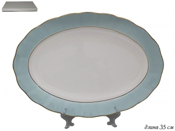 108-326 Овальное блюдо 35см BLUE в под.уп.(х12)Фарфор