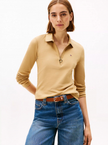 Long-Sleeve Zip Slim Fit Polo