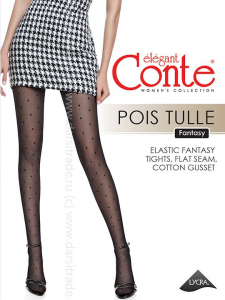 Колготки женские Fantasy Pois Tulle 30 Conte Дроп