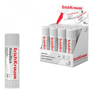 Клей-карандаш ErichKrause Standard, 30 г, быстрое склеивание