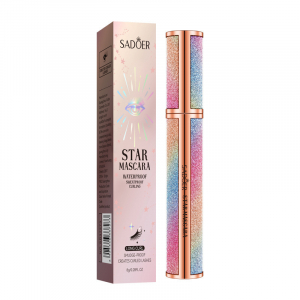 Тушь для ресниц водостойкая удлинняющая и подкручивающая SADOER Star Mascara Waterproof Sweatproof Curling, 8гр