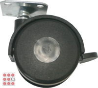 Опора колесная с фиксатором d=50, h=65