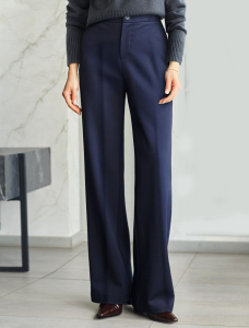 Прямые брюки из джерси на резинке сзади