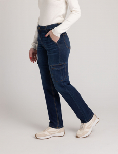 HIGH RISE CARGO JEANS
