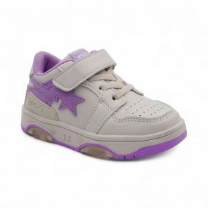 Кроссовки летние В791-15 бело фиолетовые