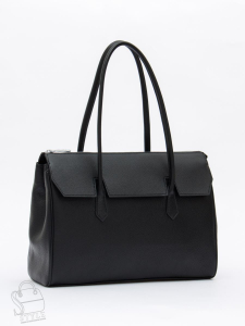 Сумка женская кожаная 6113-1PQ black Polina&Eiterou