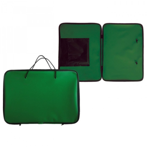 Папка для чертежей и рисунков А3, 470 х 340 х 20 мм, с ручками, с внутренним карманом, текстиль, 1Ш32 