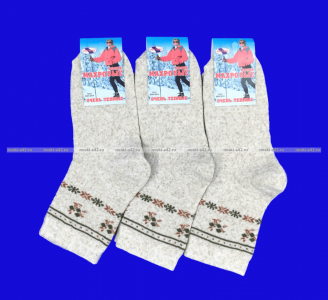 5 ПАР - Ростекс (Рус-текс) носки ЖЕНСКИЕ Л-21-1 лён внутри махра