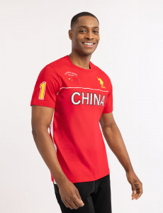CHINA COLOR BLOCK JERSEY T-SHIRT