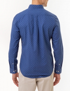 DART PRINT LONG SLEEVE POPLIN SHIRT