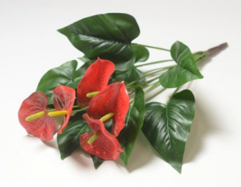 Искусственные цветы, Ветка в букете антуриум 5 голов (1010237)