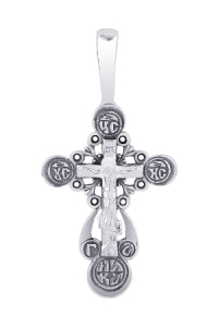 Крест из серебра литье частичное чернение