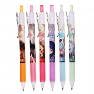 Ручка гелевая автоматическая Calligrata, 0.5 мм, стержень чёрный, корпус «Аниме», штрихкод на штуке, МИКС