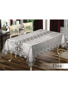 Скатерть EFOR ELIZA SET 160*220  8 салфеток- серый