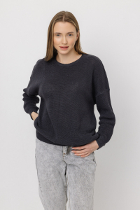 Джемпер из льна 4-329 графит