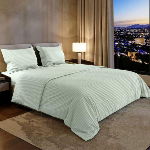 Комплект постельного белья Шпинель опаловый страйп-сатин