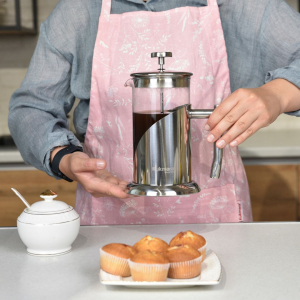 Френч-пресс комбинированный (нерж/стекло), 1000мл ФП-02