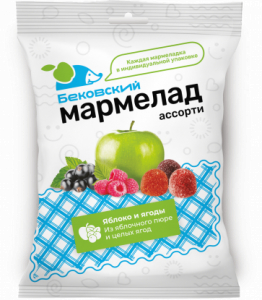 Бековский фруктовый мармелад ассорти 250 грамм