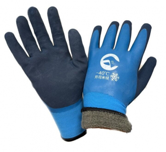 Перчатки утепл.ГОЛУБЫЕ -40гр