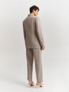 Однобортный жакет изо льна