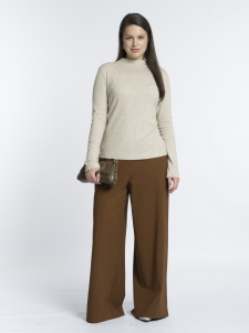 Брюки палаццо из вискозного трикотажа