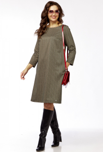 Платье Taita plus 2427 бежево-черный