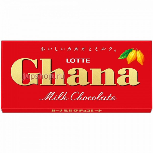 Lotte Ghana Шоколад молочный, белая начинка, 50 гр. (4903333258840)