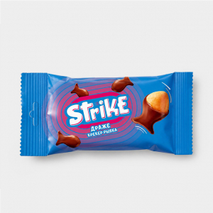 «Strike», драже крекер «рыбка» в молочной глазури, 40 г (упаковка 16 шт)