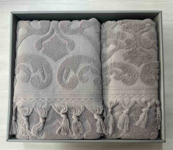 Набор полотенец EFOR из 2-х предметов (50*90.70*140) модель VASE NEW COTTONI (бежевый) BEJ