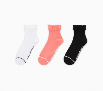 3-Pack Ruffled Quarter Socks
