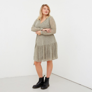Платье женское короткое MIST plus-size, зелёное, размер 52