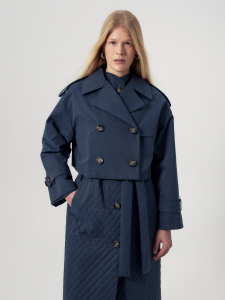 Демисезонное пальто из плащёвой ткани с мембраной