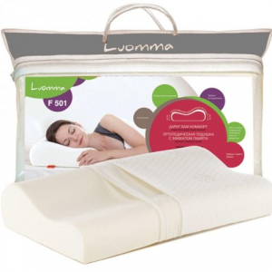 Подушка с эффектом памяти Экотен LUMF-501 35х56 см. Валики 10 и 12 см