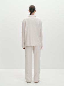 Брюки из меланжевого хлопка со стрелками