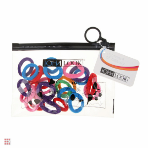 Резинки для волос 24шт, d3см, полиэстер, 6 цветов