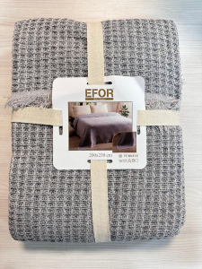 Покрывало EFOR пике HATIC  (FIORI) 200*220 дымчатый (FUME)