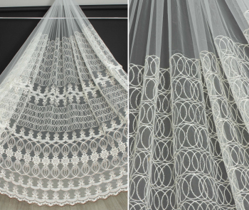 Сетка вышивка с кордовой нитью 174