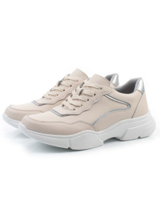 03-YJ435-2 BEIGE Кроссовки женские (натуральная кожа)