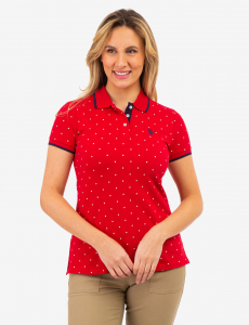 DOT PRINT PIQUE POLO SHIRT