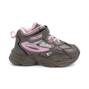 Высокие подростковые кроссовки А8666-15 серые